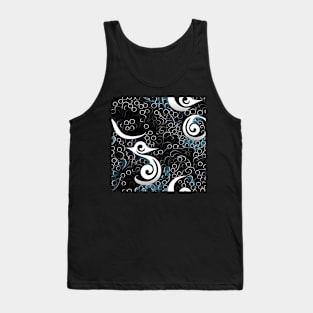 Abstract Swirls and Waves Effect illustration Tank Top